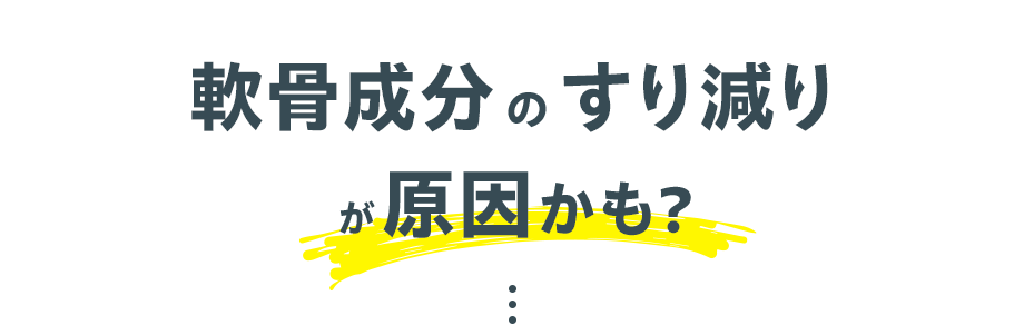軟骨成分のすり減りが原因かも?