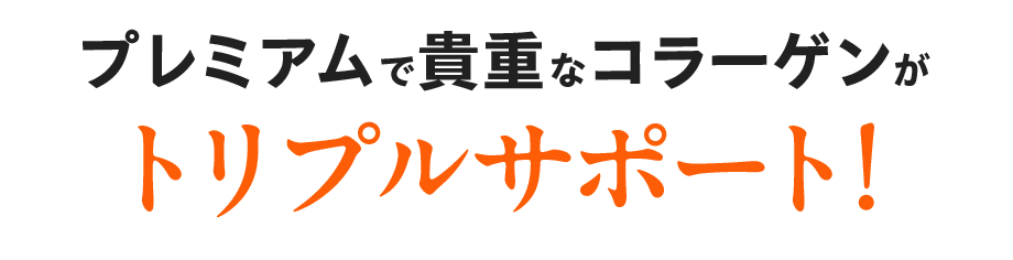 プレミアムで貴重なUC-Ⅱ®の主成分 非変性Ⅱ型コラーゲンがトリプルサポート!