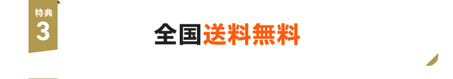 特典3：全国送料無料